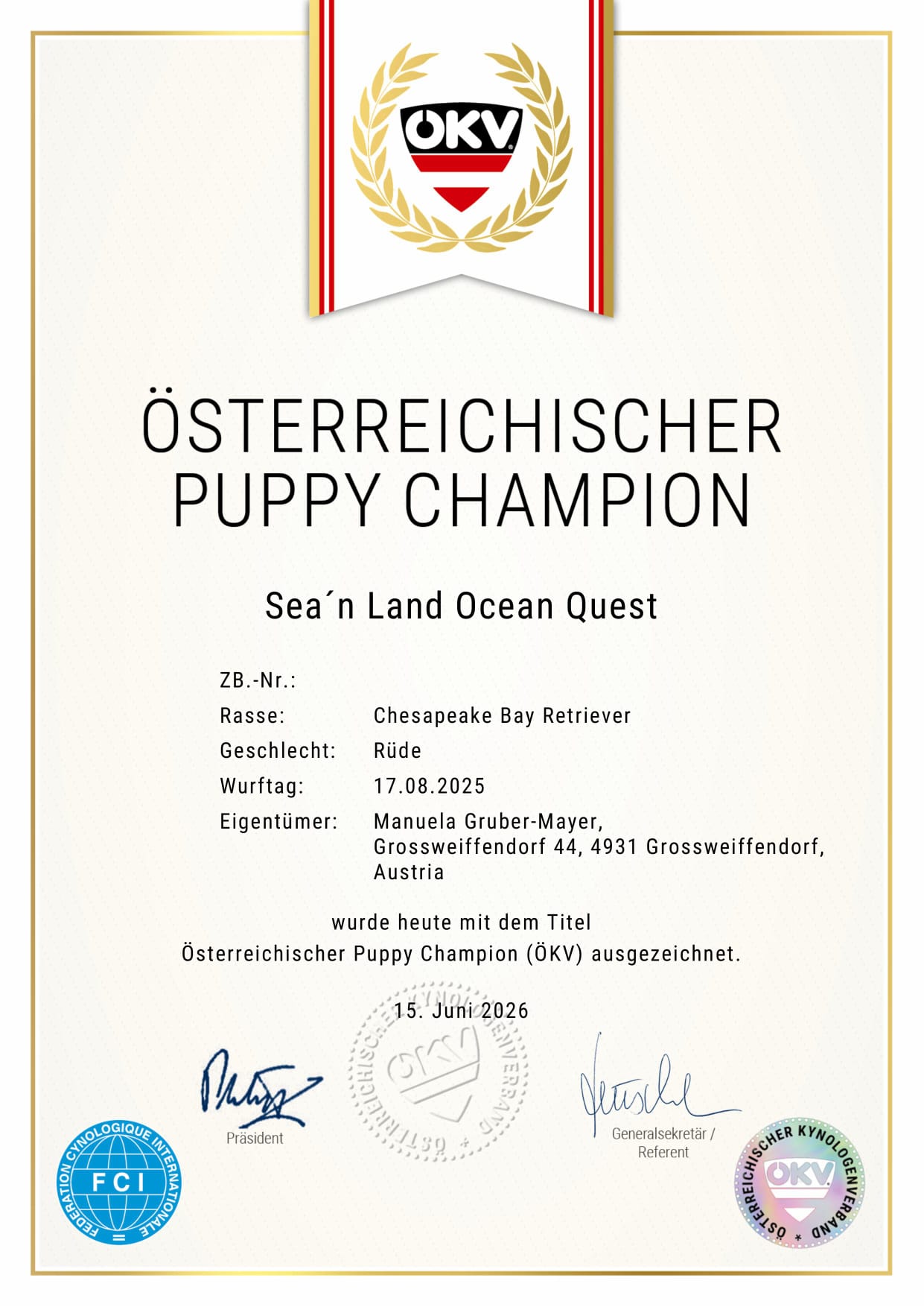 Sea'nLand Chesapeake Bay Retriever Sea'nLand Chesapeake Bay Retriever